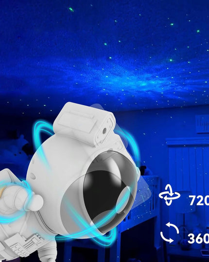 Astronautas Žvaigždžių Projektorius Vaikams Naktinė Lempa LED Lazerinis