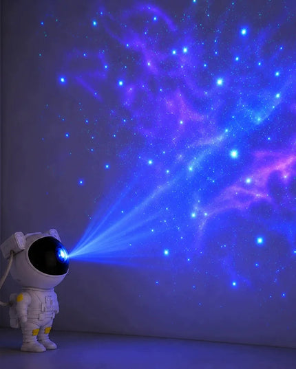 Astronauto formos žvaigždžių projektorius vaikams – naktinė LED ir lazerinė lempa