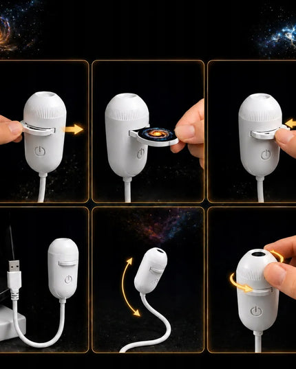 Žvaigždėto dangaus projektorius „Galaxy“ 12 viename, naktinė lempa