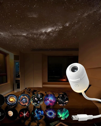 Žvaigždėto dangaus projektorius „Galaxy“ 12 viename, naktinė lempa