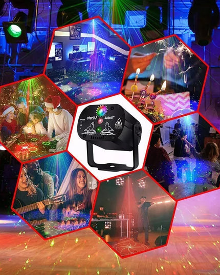 PROJEKTORIUS Disco kamuolys lazeris su pulteliu Muzikinis režimas LED 8 W RGB