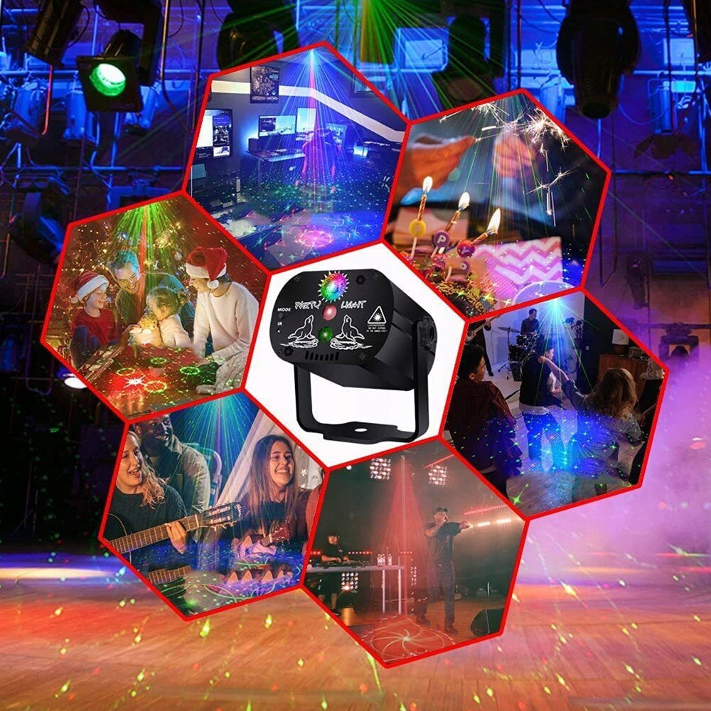 PROJEKTORIUS Disco kamuolys lazeris su pulteliu Muzikinis režimas LED 8 W RGB