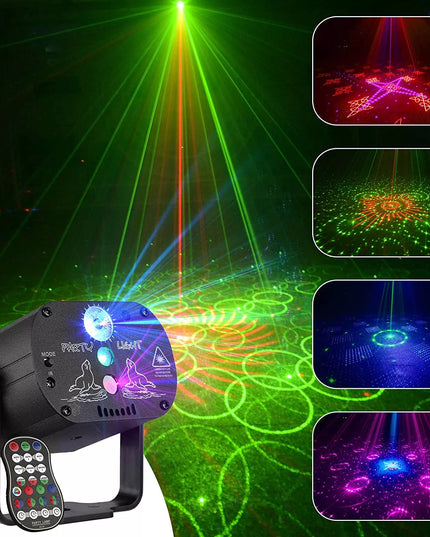 PROJEKTORIUS Disco kamuolys lazeris su pulteliu Muzikinis režimas LED 8 W RGB