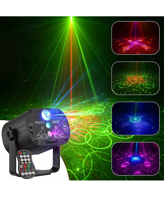 PROJEKTOR Disko rutulys Lazerinis disko rutulys su nuotolinio valdymo pulteliu Muzikos režimas LED 8 W RGB