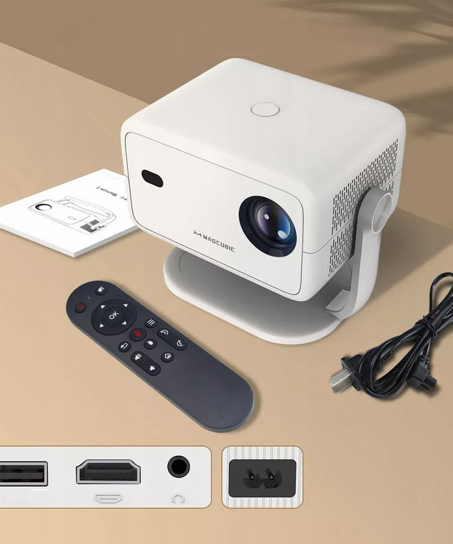 Magcubic L018 4K projektorius, 1080p, Android TV, WiFi, Bluetooth garsiakalbis, 150 colių LED