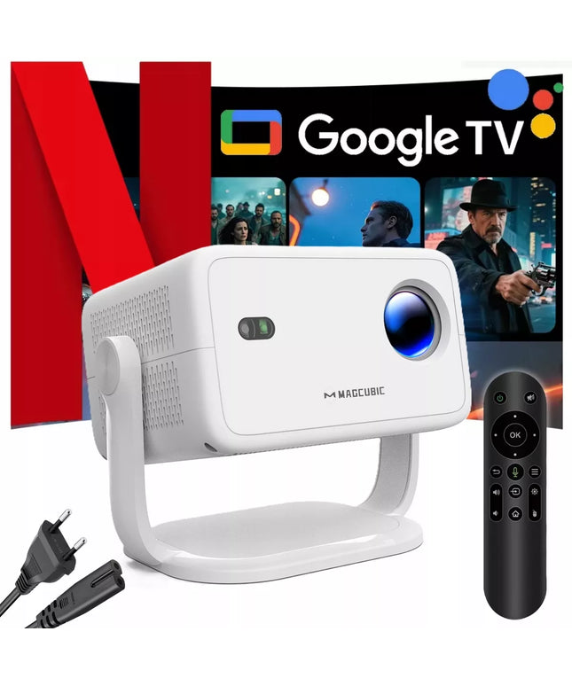 Magcubic L018 4K projektorius, 1080p, Android TV, WiFi, Bluetooth garsiakalbis, 150 colių LED