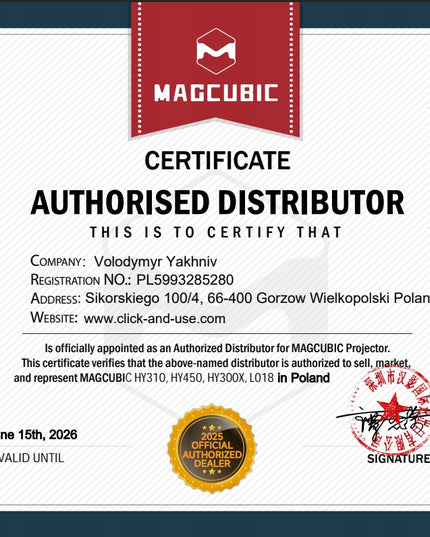 PROJEKTORIUS Magcubic HY 450 2025 VERSIJA 4K ANDROID LED WIFI FULL HD