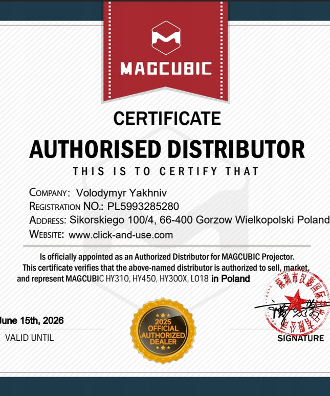 PROJEKTORIUS Magcubic HY 450 2025 VERSIJA 4K ANDROID LED WIFI FULL HD