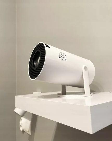 Nešiojamas „Heelly“ projektorius „Android TV“, „Wi-Fi“, „Full HD“, su pasukamu garsiakalbiu