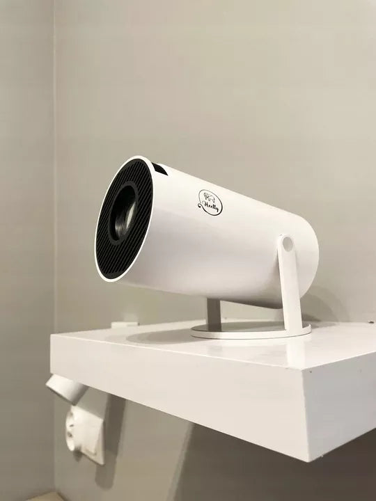 Nešiojamas „Heelly“ projektorius „Android TV“, „Wi-Fi“, „Full HD“, su pasukamu garsiakalbiu