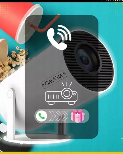 Mini nešiojamas projektorius GALAXIA HY300, Android, LED, Wi-Fi, Full HD, Smart TV