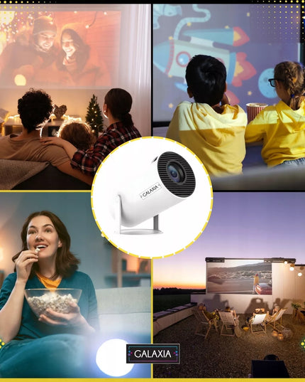 Mini nešiojamas projektorius GALAXIA HY300, Android, LED, Wi-Fi, Full HD, Smart TV