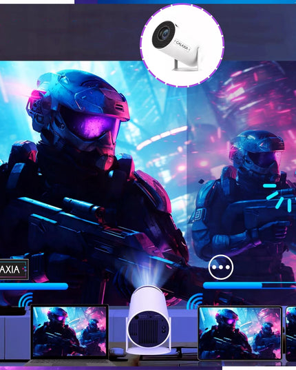 Mini nešiojamas projektorius GALAXIA HY300, Android, LED, Wi-Fi, Full HD, Smart TV