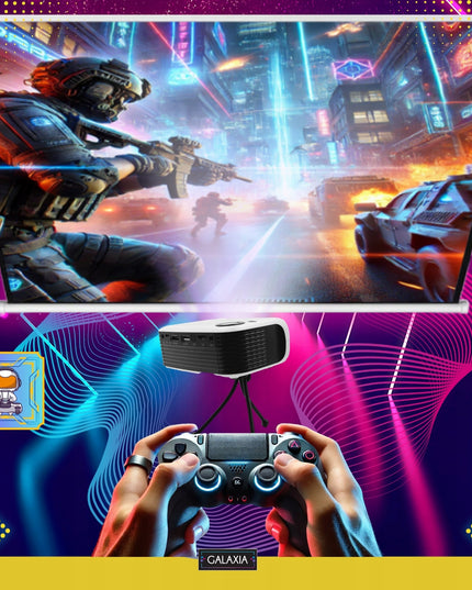 PROJEKTORIUS, MINI NEŠIOJAMAS PROJEKTORIUS, MULTIMEDIJINIS, SKIRTAS KOMPIUTERIO SIENAI, 1080P