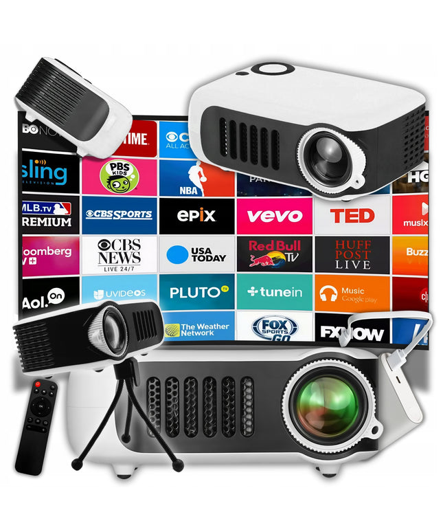 PROJEKTORIUS, MINI NEŠIOJAMAS PROJEKTORIUS, MULTIMEDIJINIS, SKIRTAS KOMPIUTERIO SIENAI, 1080P