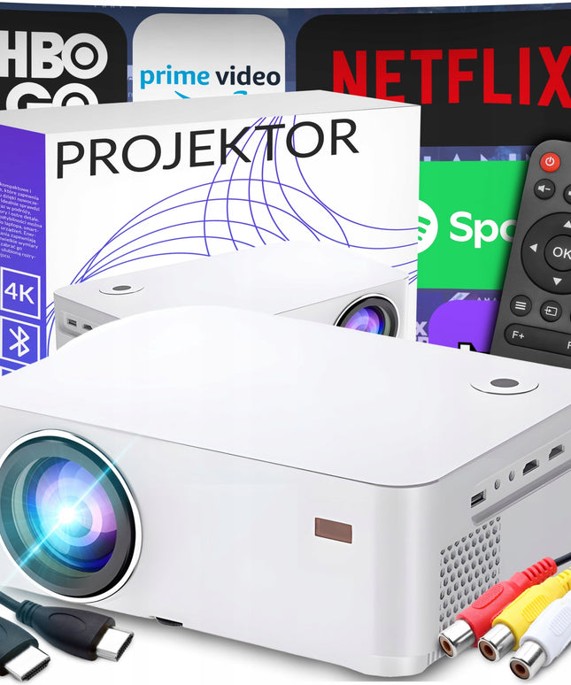 Projektorius Smart TV Wi-Fi Full HD 4K 9000 lm LCD LED Bluetooth Android