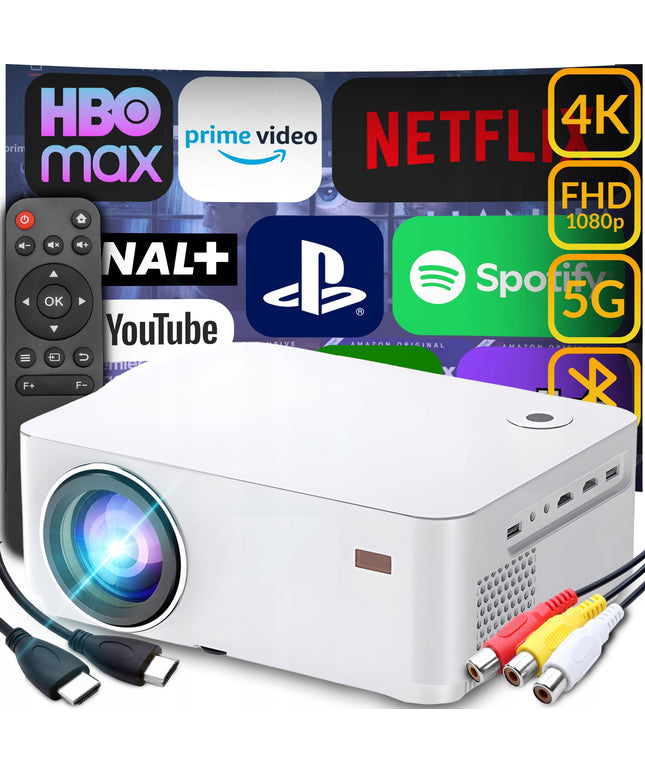 Projektorius Smart TV Wi-Fi Full HD 4K 9000 lm LCD LED Bluetooth Android