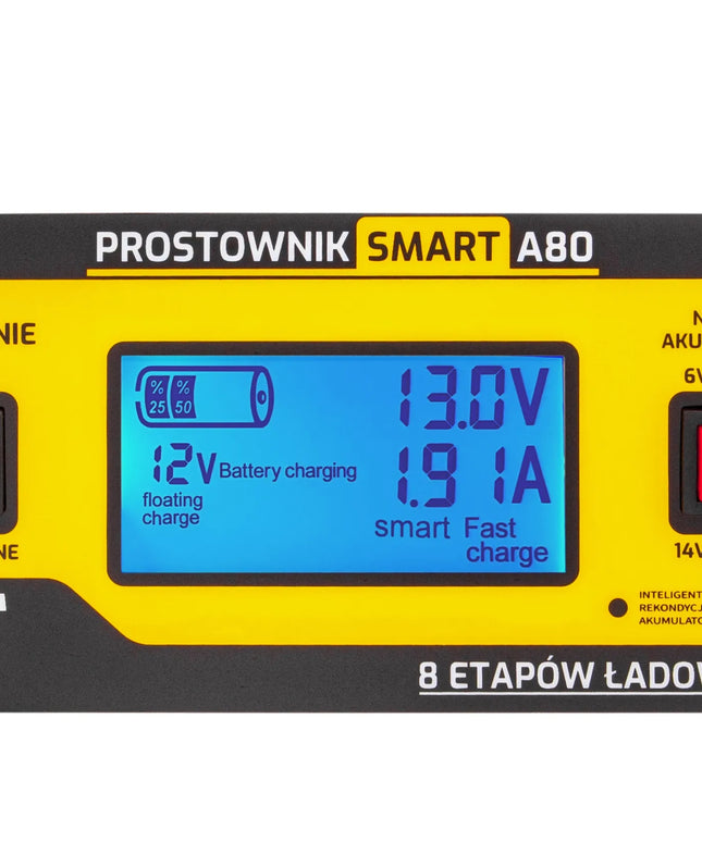„Volt Smart A80“ akumuliatorių įkroviklis, 6/12/24 V, 15 A