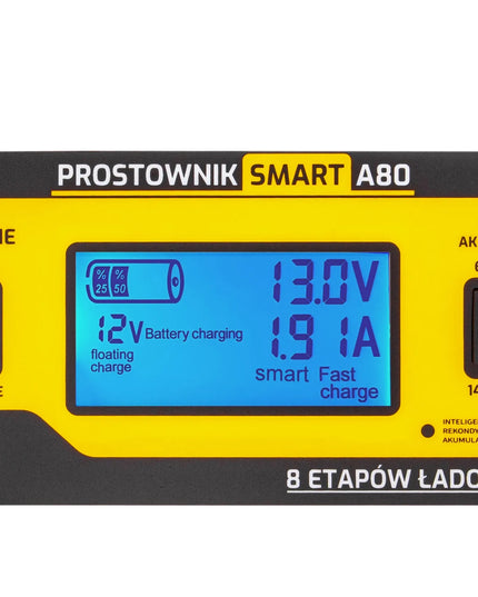 „Volt Smart A80“ akumuliatorių įkroviklis, 6/12/24 V, 15 A