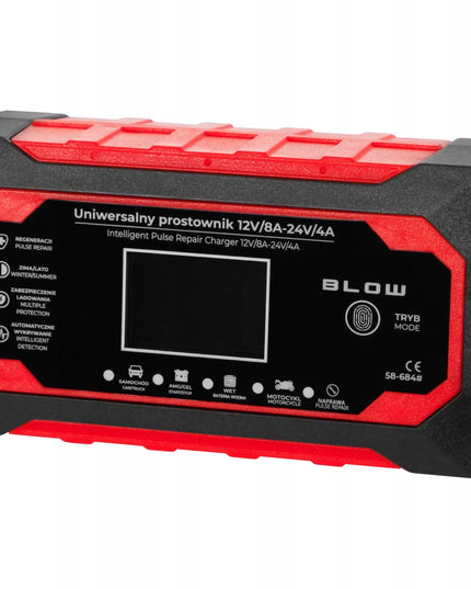 Automatinis išmanusis akumuliatorių įkroviklis BLOW 12 V / 24 V, 8 A