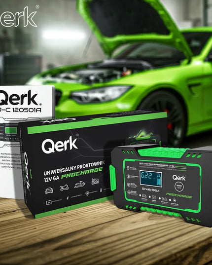 Qerk 12 V 6 A impulsinis automobilinis akumuliatorių įkroviklis su atkūrimo funkcija