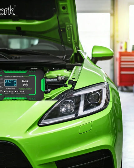 Qerk 12 V 6 A impulsinis automobilinis akumuliatorių įkroviklis su atkūrimo funkcija