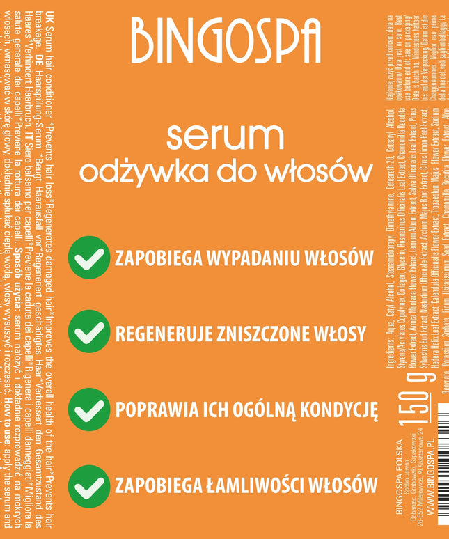 Plaukų slinkimą stabdantis serumas su kamieninėmis ląstelėmis BINGOSPA