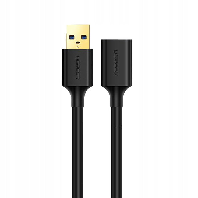 Prailginimo laidas 0.5 m USB-A į USB A 3.0, juodas