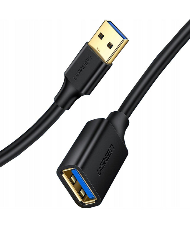 Prailginimo laidas 0.5 m USB-A į USB A 3.0, juodas