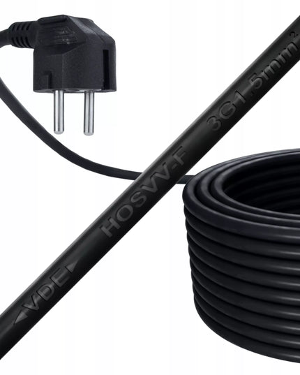Statybinis sodo elektros prailgintuvas 20 m 3x1,5 mm² IP20 BLACK