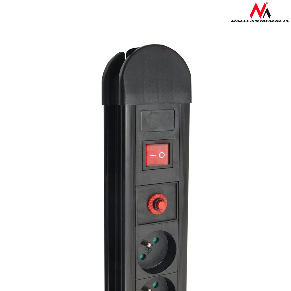 Maitinimo juosta su 10 lizdų, 1,5 m laidu, automatiniu saugikliu