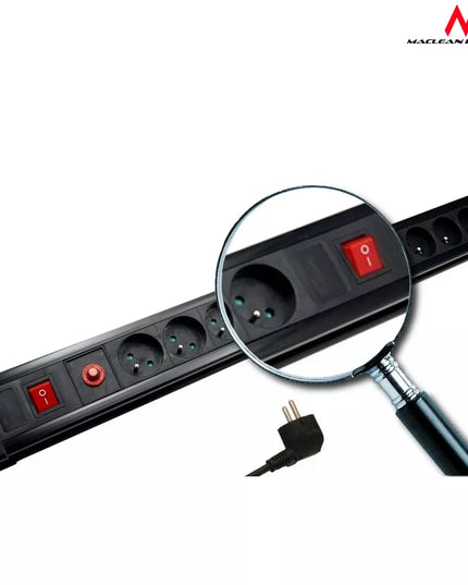 Maitinimo juosta su 10 lizdų, 1,5 m laidu, automatiniu saugikliu