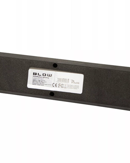 BLOW maitinimo laidas, prailgintuvas su jungikliu, 3x USB, 5 lizdai, 5 m, įžemintas, juodas