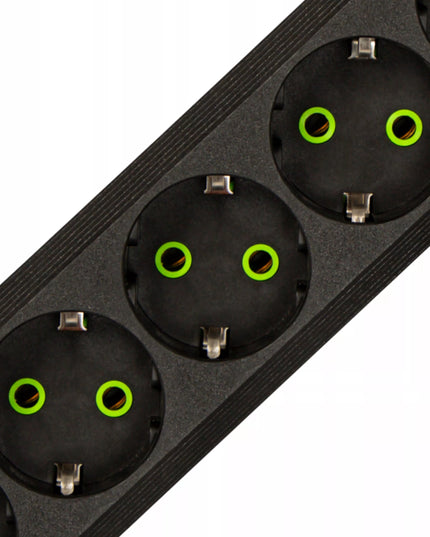 BLOW maitinimo laidas, prailgintuvas su jungikliu, 3x USB, 5 lizdai, 5 m, įžemintas, juodas