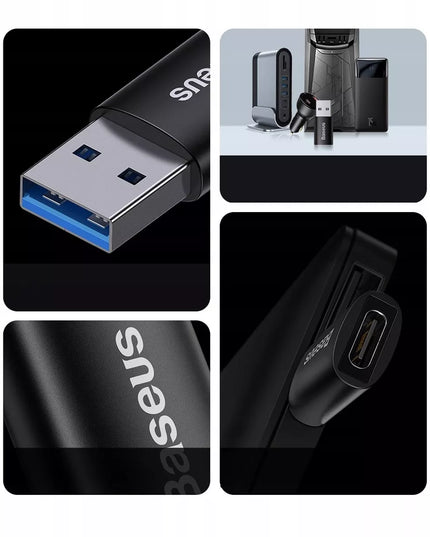 BASEUS USB-C į USB 3.1 adapteris, OTG konverteris, 10Gb/s, 2.4A, 2 vnt.