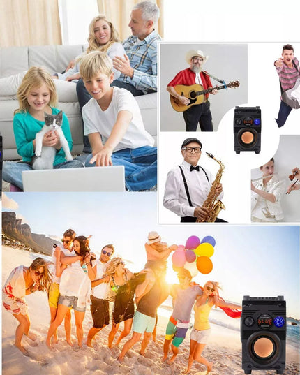 Nešiojamas Bluetooth garsiakalbis Feegar Showjet 4000mAh radijas AUX USB MP3 SD