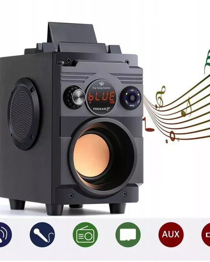 Nešiojamas Bluetooth garsiakalbis Feegar Showjet 4000mAh radijas AUX USB MP3 SD