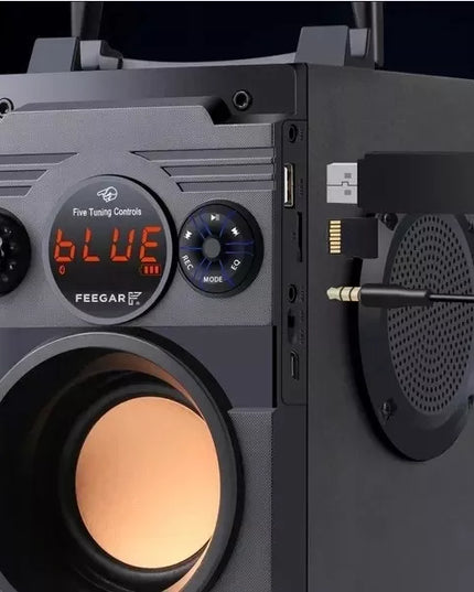 Nešiojamas Bluetooth garsiakalbis Feegar Showjet 4000mAh radijas AUX USB MP3 SD