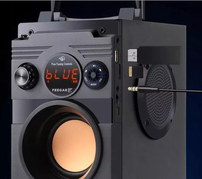 Nešiojamas Bluetooth garsiakalbis Feegar Showjet 4000mAh radijas AUX USB MP3 SD