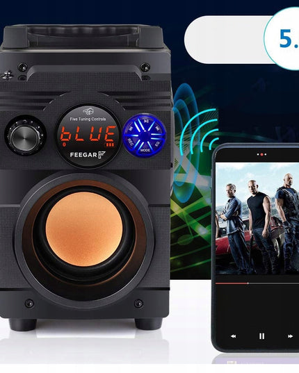 Nešiojamas Bluetooth Garsiakalbis Feegar Showjet 4000mah RADIO AUX USB MP3 SD