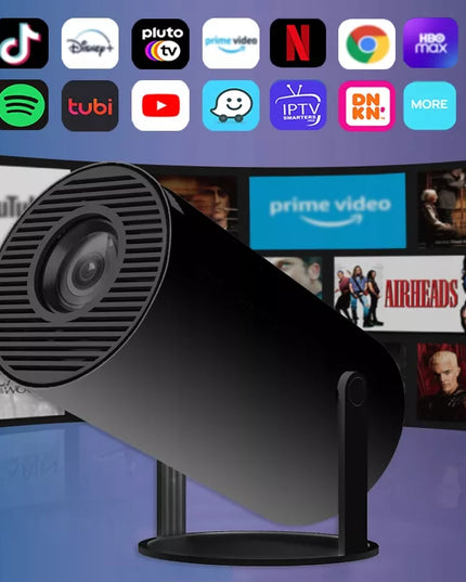 Nešiojamas sukamasis projektorius BLOW CINEMA BLACK su Android, Smart TV ir Wi-Fi