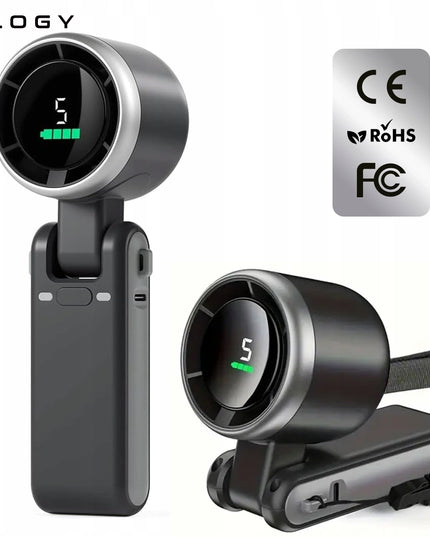 Nešiojamas mini ventiliatorius, tylus stalo ventiliatorius, rankinis, 3600mAh, 5 režimai