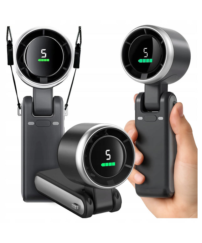 Nešiojamas mini ventiliatorius, tylus stalo ventiliatorius, rankinis, 3600mAh, 5 režimai