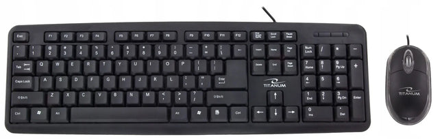 Laidinis klaviatūros ir pelės rinkinys, tylus, USB