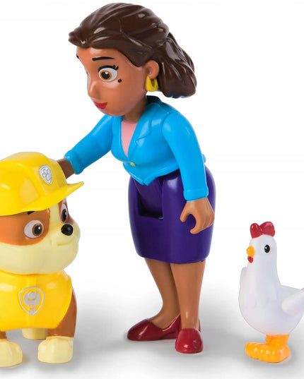 PAW Patrol 3 figūrėlės: Rubble, merė Goodway ir Chickaletta