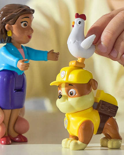 PAW Patrol 3 figūrėlės: Rubble, merė Goodway ir Chickaletta
