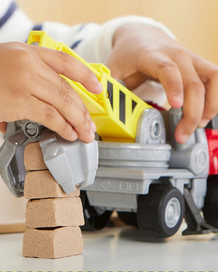 PAW Patrol Charger statybinė transporto priemonė su griebtuvu ir figūrėle Rubble & Crew