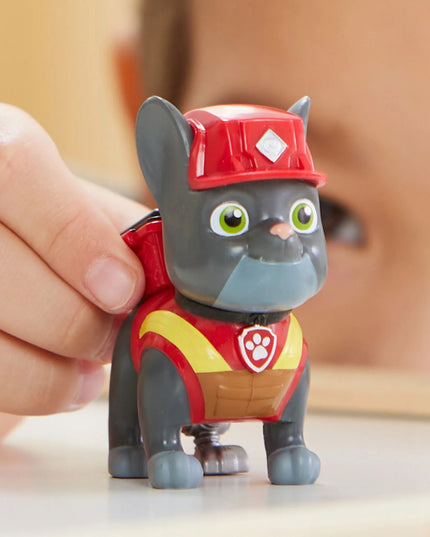 PAW Patrol Charger statybinė transporto priemonė su griebtuvu ir figūrėle Rubble & Crew