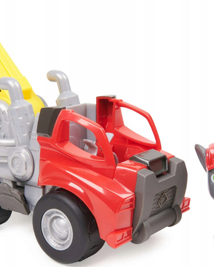 PAW Patrol Charger statybinė transporto priemonė su griebtuvu ir figūrėle Rubble & Crew