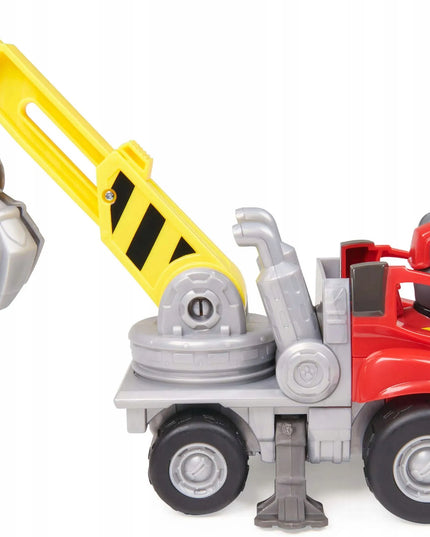PAW Patrol Charger statybinė transporto priemonė su griebtuvu ir figūrėle Rubble & Crew